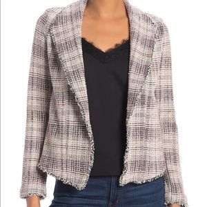 Tweed Open Front Blazer